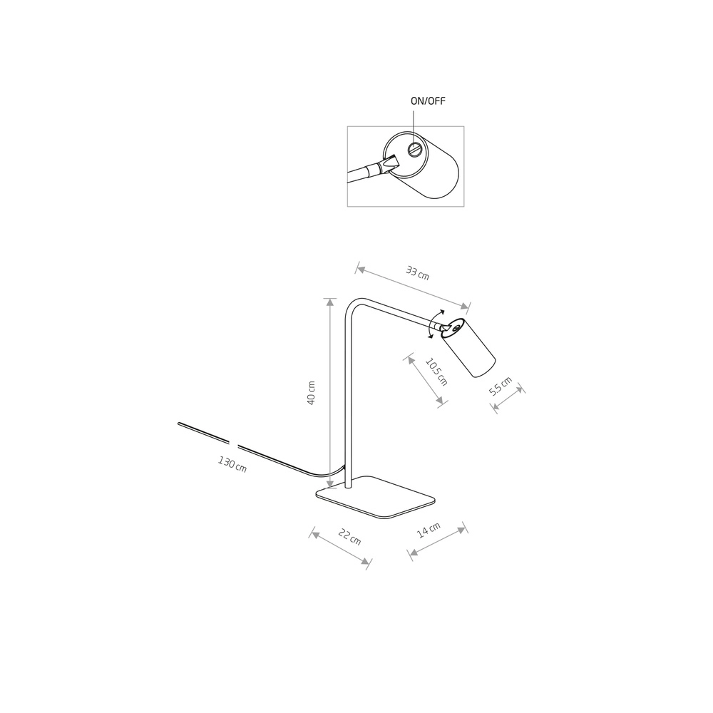 Lampe de table Mono brun sable Lyora 5903139125352