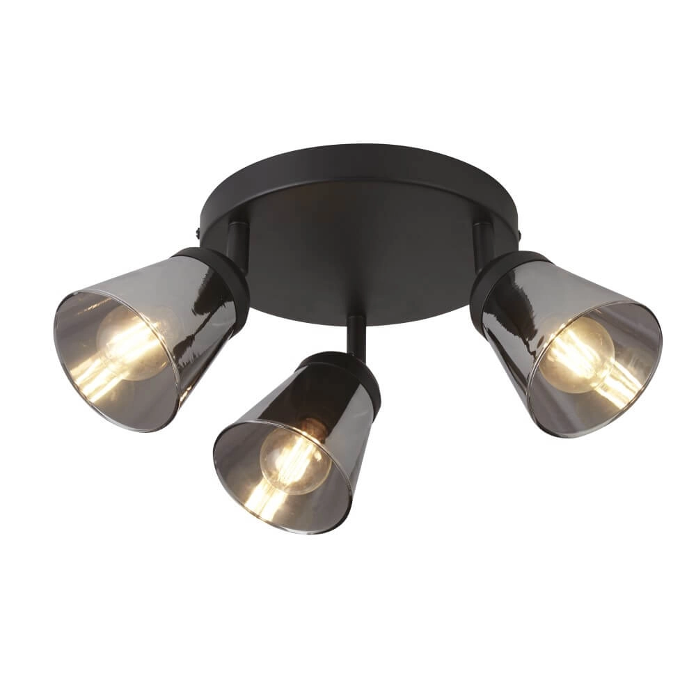 Plafonnier fumé Mega 3 lumières Plafonnier fumé Mega 3 lumières