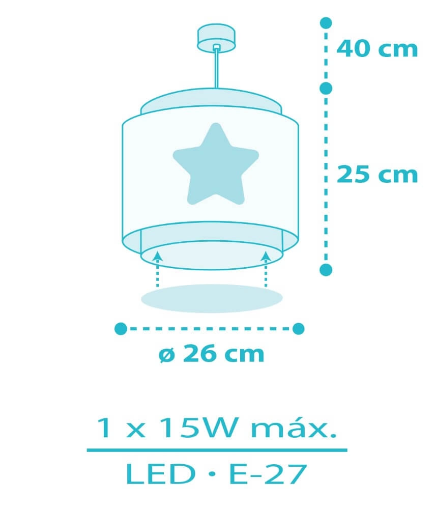Lampe suspendue Baby Dreams bleu Dalber 8420406001883