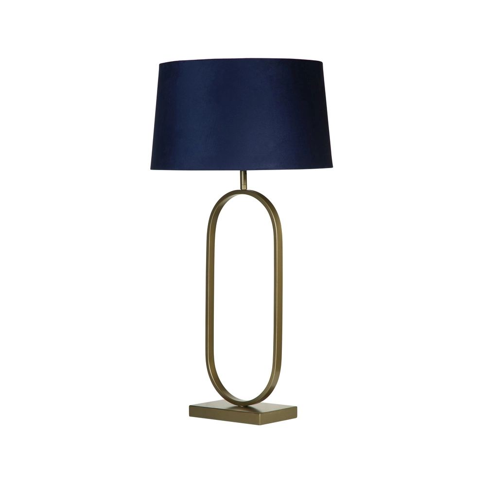 Lampe de table Modish bronze avec capuchon bleu