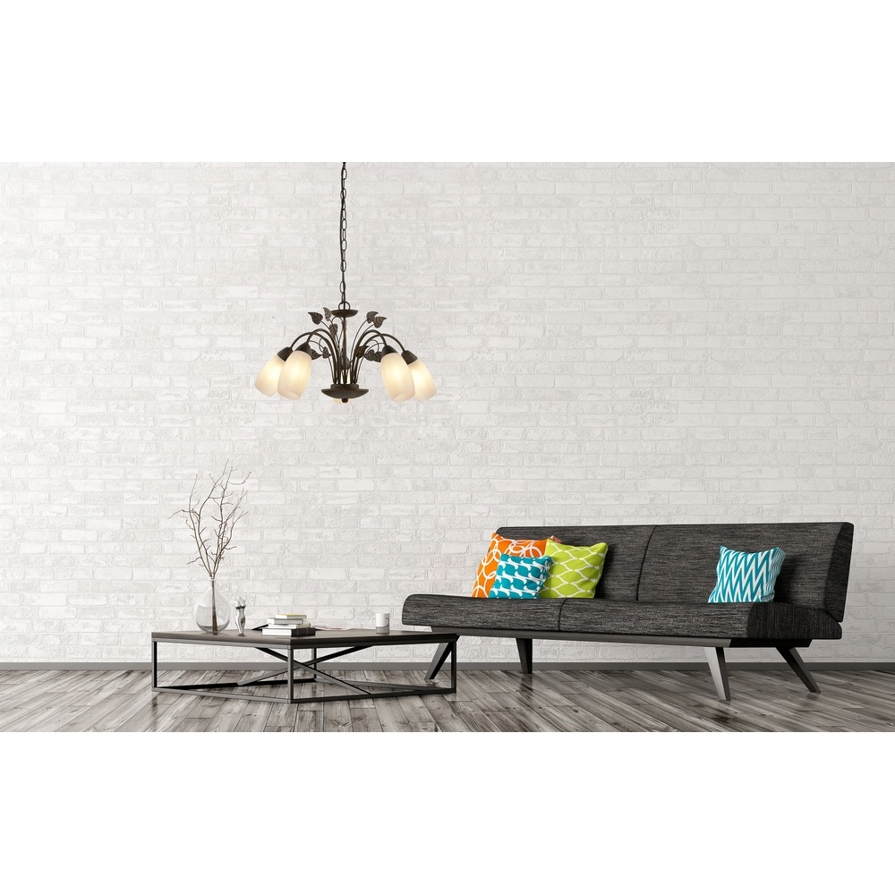 Lampe pendante classique Venezia brun Ø 50cm Globo 9007371478590