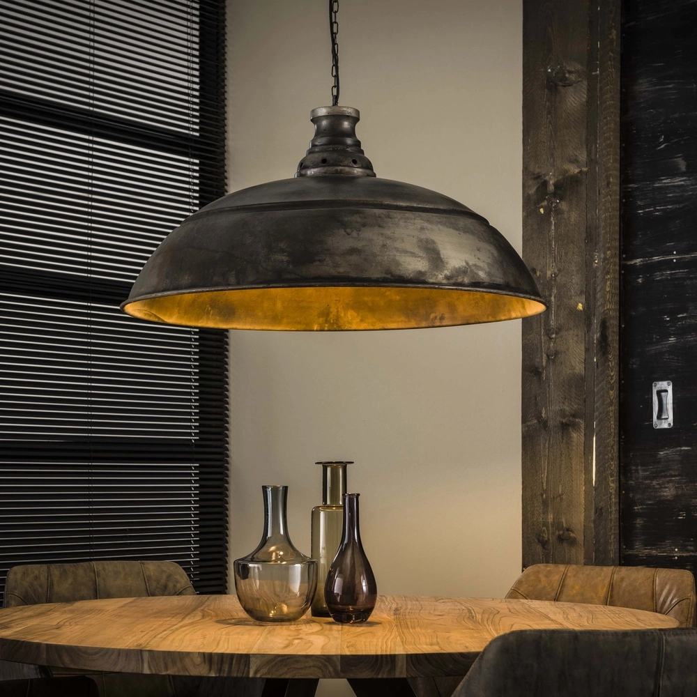 Lampe pendante industrielle Industry Ø 80cm - vieil argent