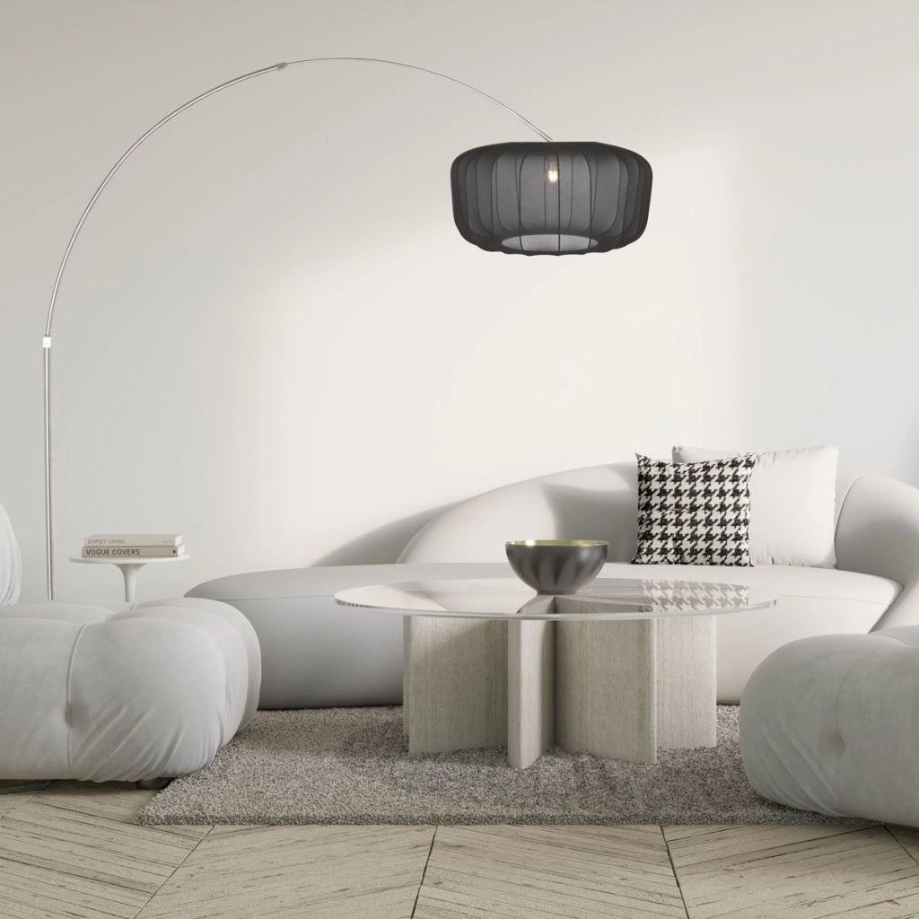 Lampe à arc Vela Lino avec teinte noire Ø60cm Steinhauer 8712746183535