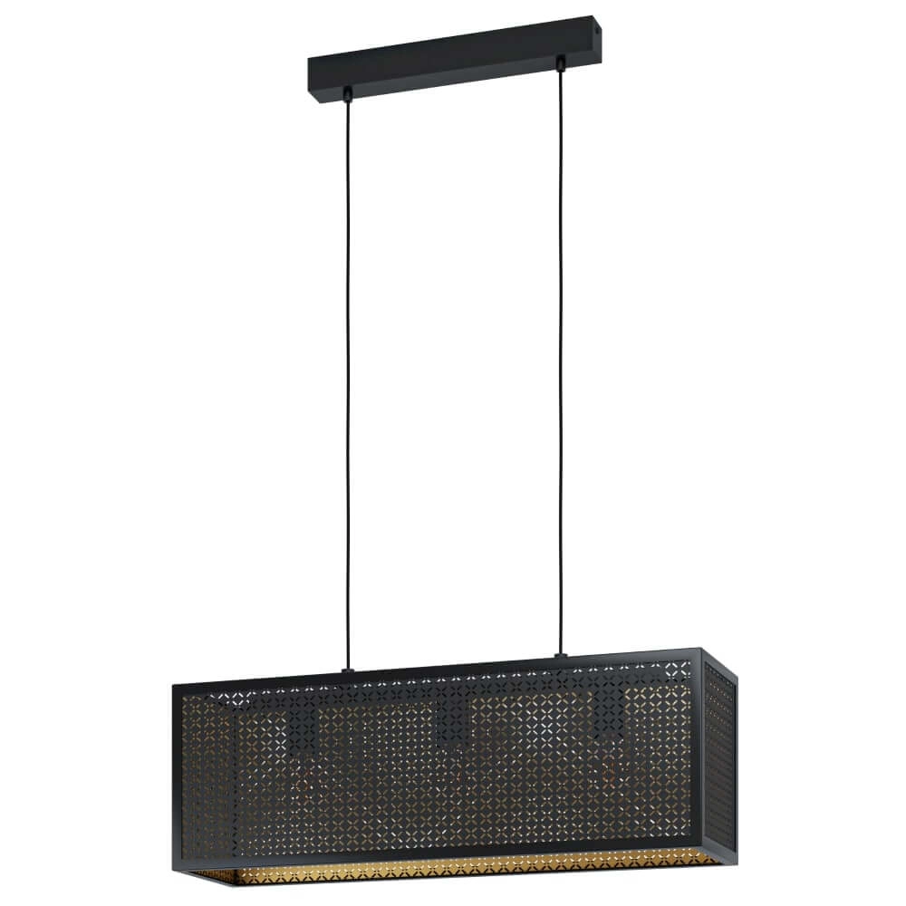 Lampe suspendue noire Sallicano