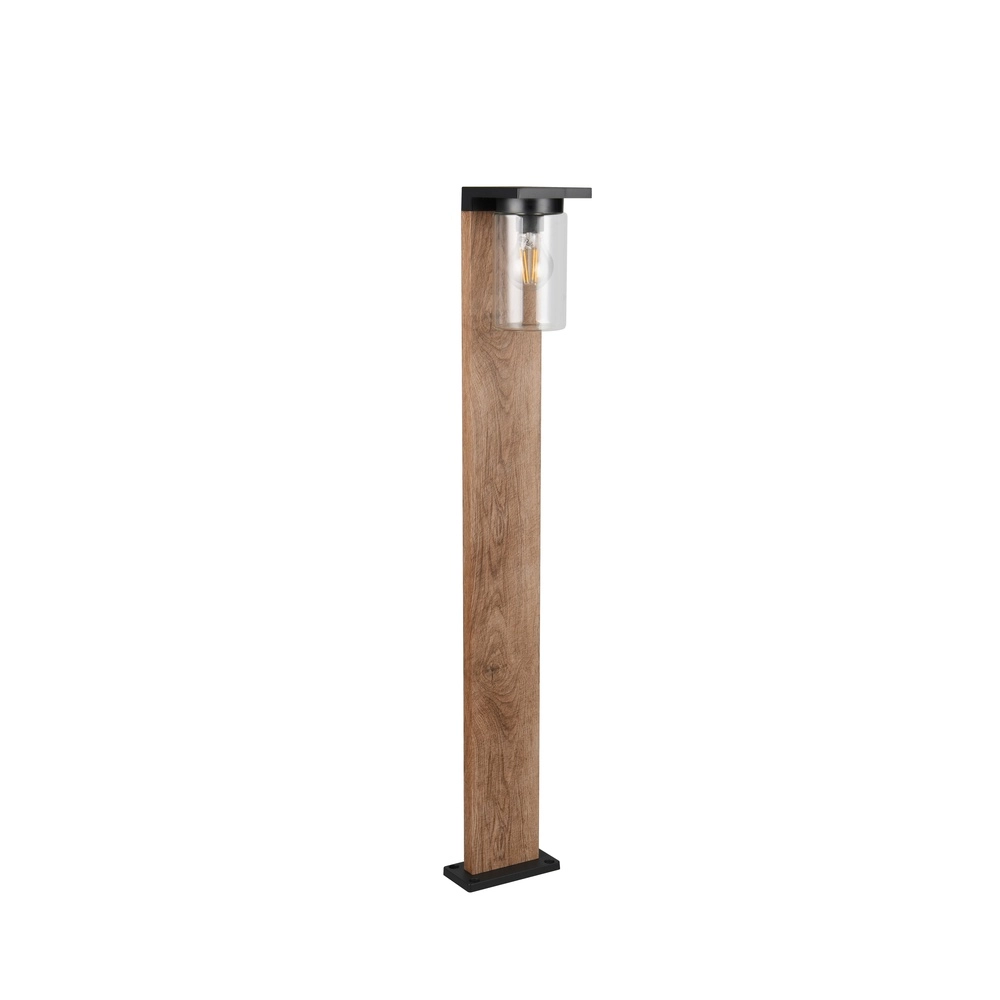 Lampe de jardin Ardila noir avec bois 100cm Trio 4017807603453