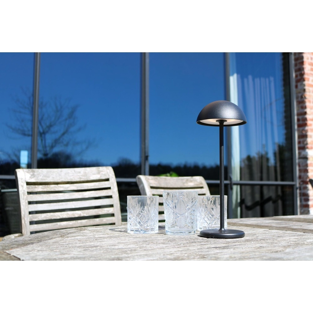 Lampe de table rechargeable Joy IP54 noir Lucide 5411212151940
