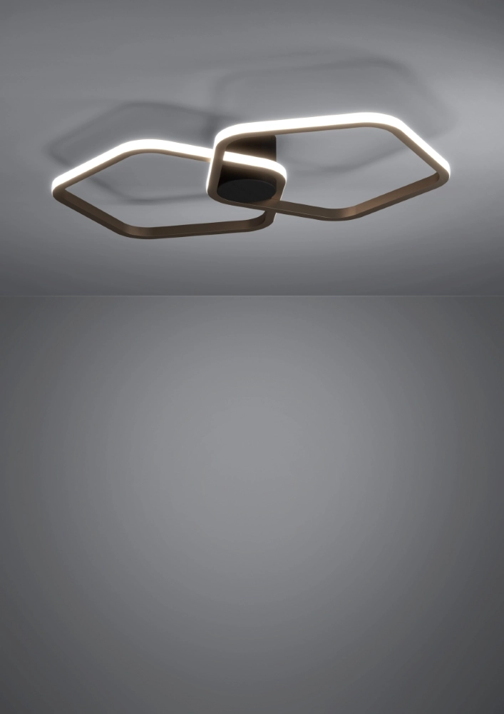 Unique ceiling lamp Estrella black with brown Stars of Light 9008606357758