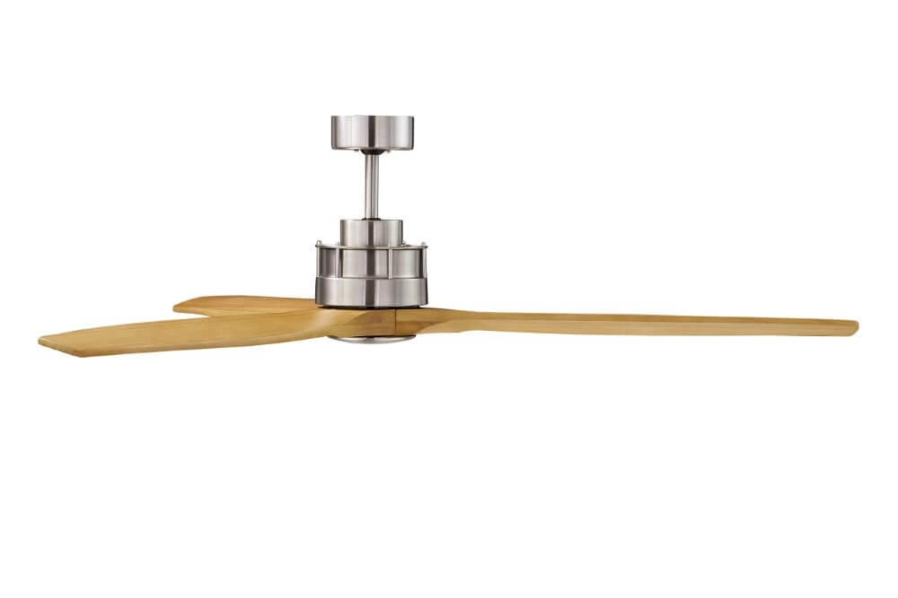 Ventilateur de plafond en bois et acier inoxydable Airfusion Akmani Ø152cm Beacon 9333509103981