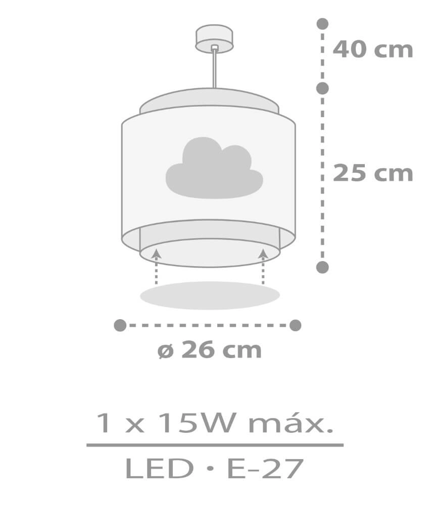 Lampe suspendue Baby Dreams gris Dalber 8420406760124