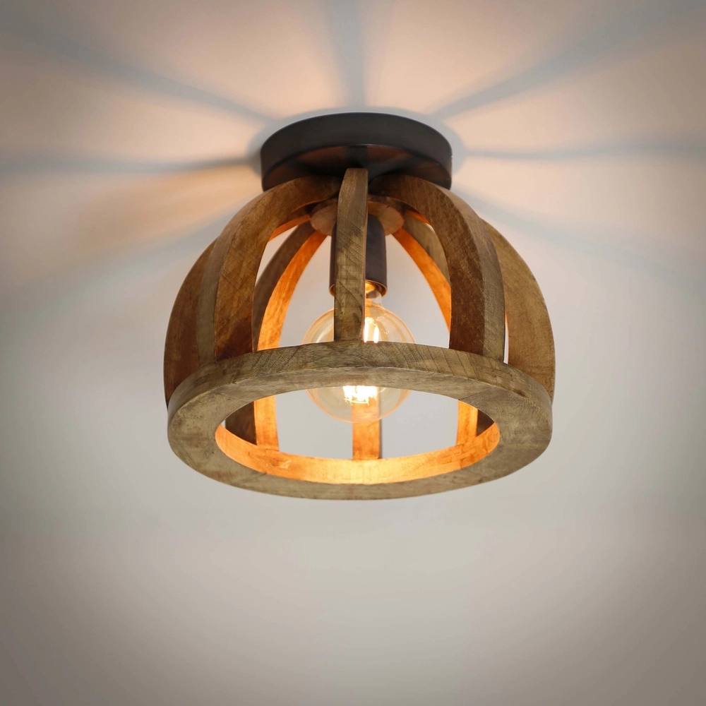 Lampe de plafond en bois Orba Ø 30cm - mangue