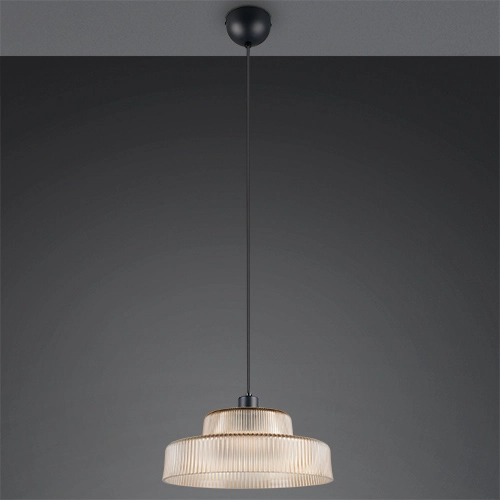 Lampe pendante classique Abella Verre ambré Trio 4017807682021