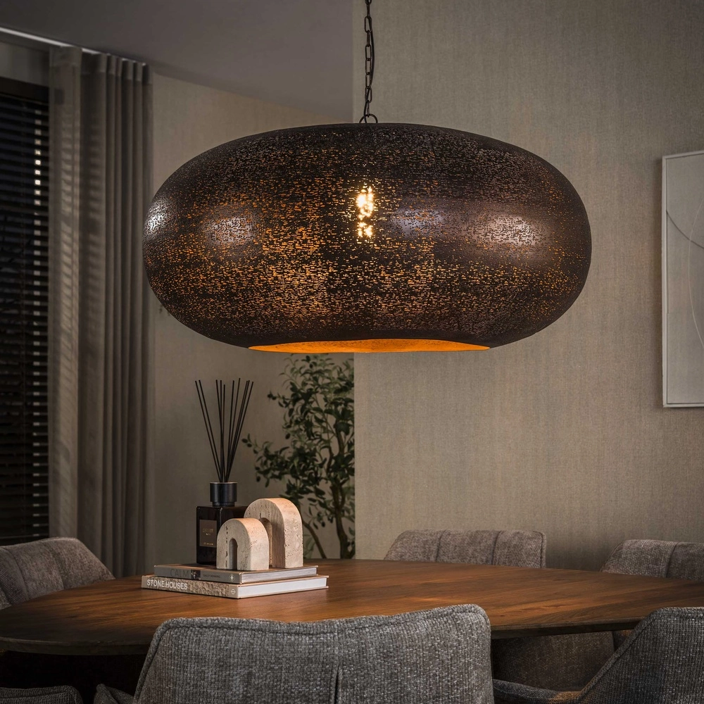Lampe pendante de campagne Cielo Cuivre antique Ø 90cm