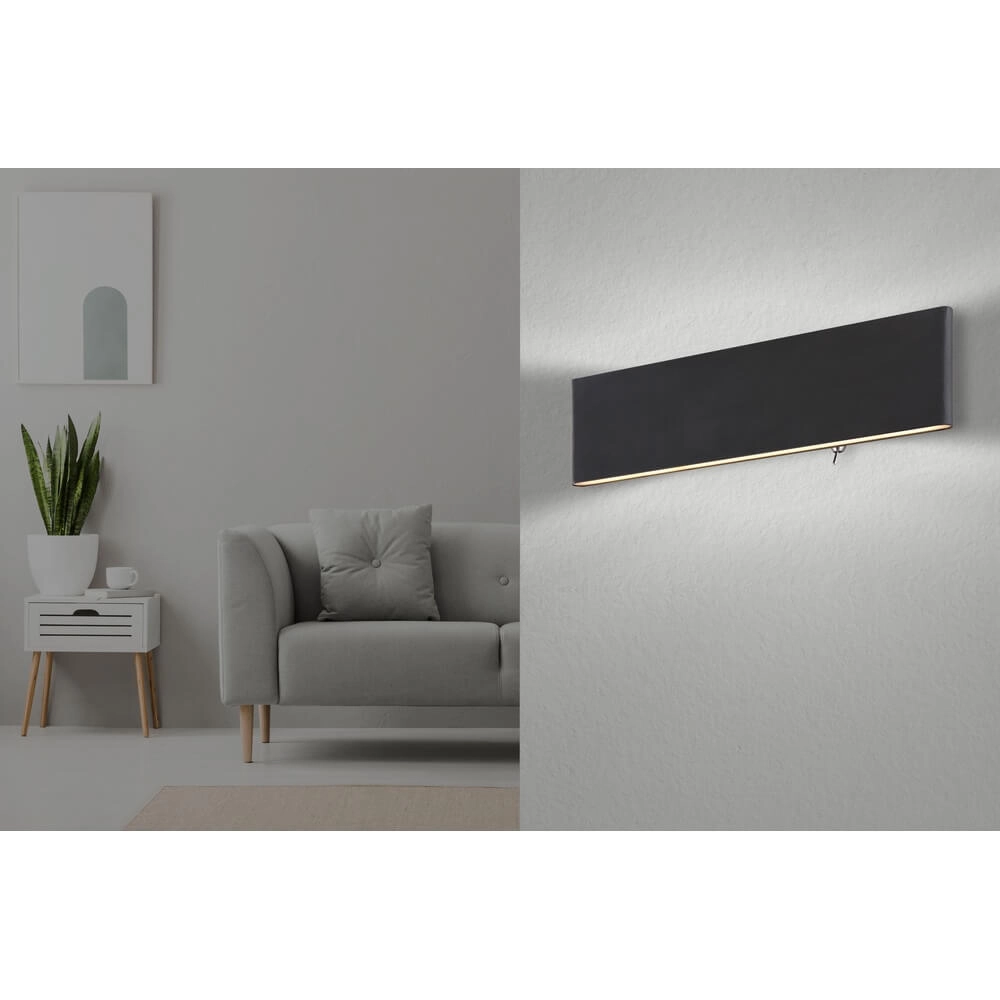 Applique murale design Siegfried M noir avec interrupteur Globo 9007371414352