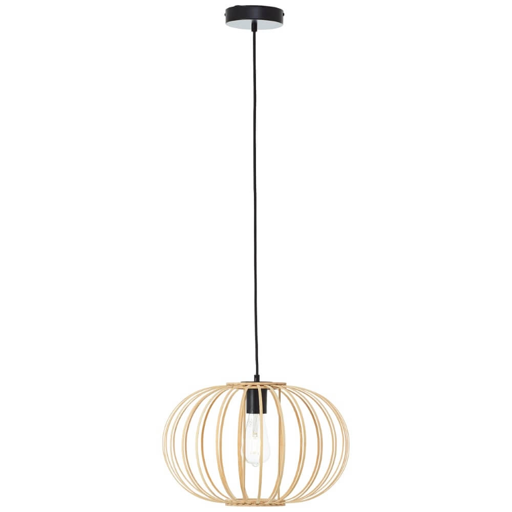 Lampe suspendue en bois Enca Ø40cm