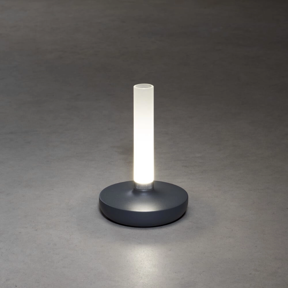 Lampe de table rechargeable Biarritz anthracite KonstSmide 7318308273730