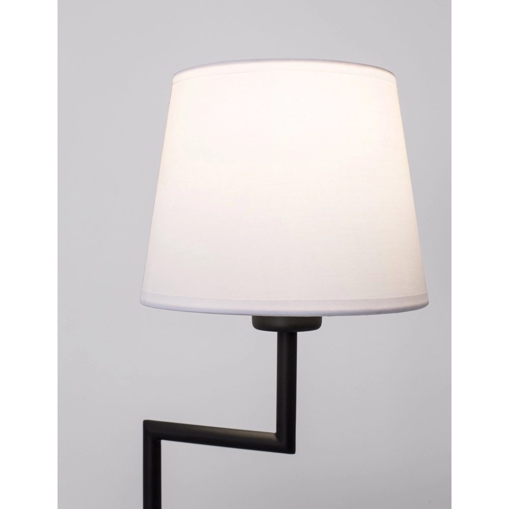 Lampe de table Savona noir avec capuche blanche Lyora 5212017430182
