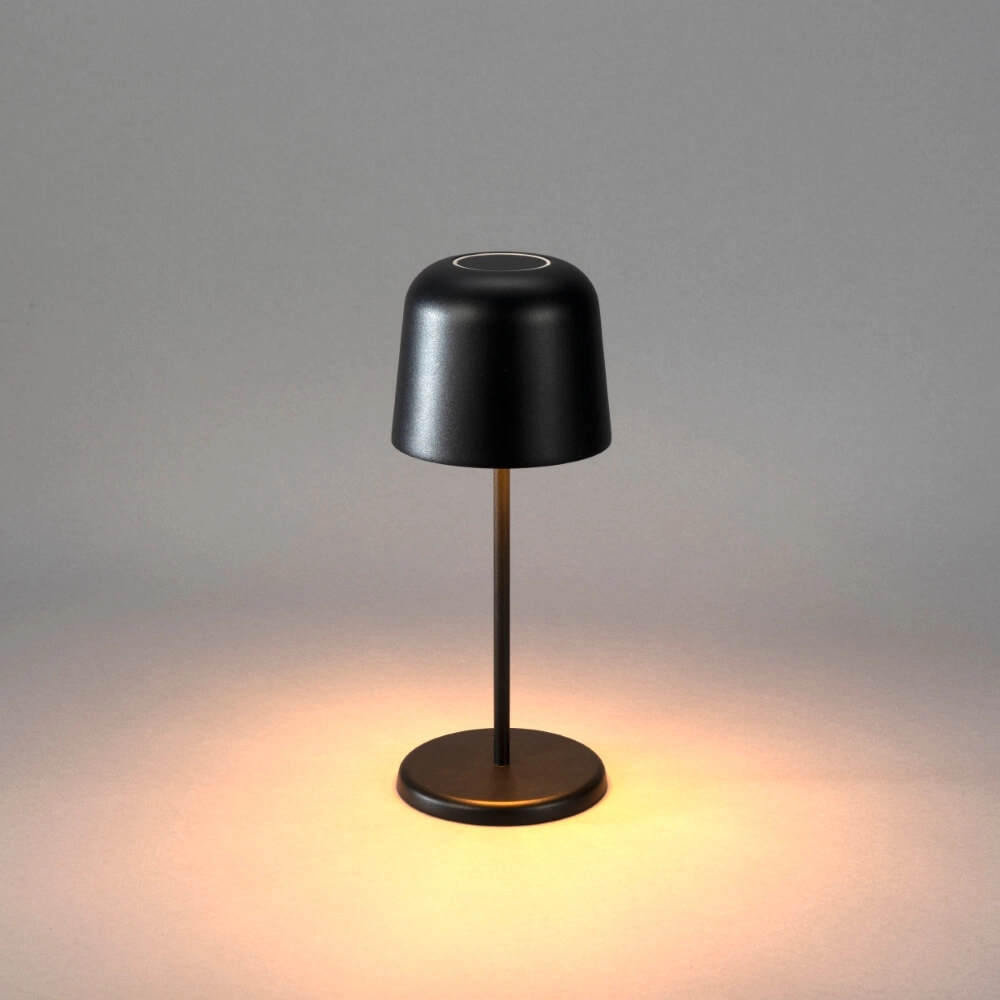 Lampe de table rechargeable Biot noir avec capuchon amovible KonstSmide 7318307845754