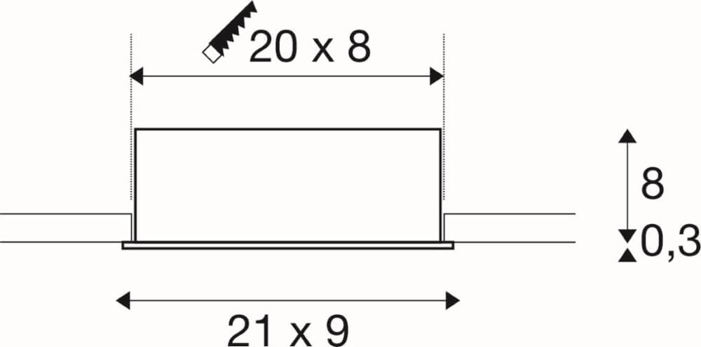 Spot LED encastrable carré Kadux Triple 3x LED - noir - 3000K SLV 4024163278867