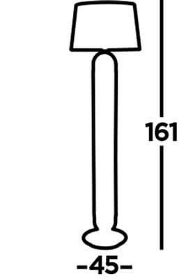 Lampadaire Jazz 161cm noir avec crème Searchlight 5053423193076