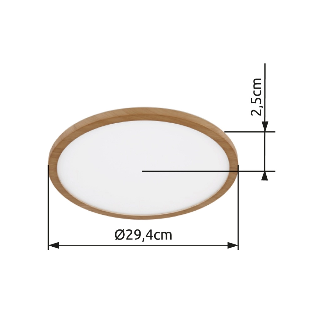 Éclairage de plafond Sapana Ø bois de 29,4 cm Globo 9007371445424