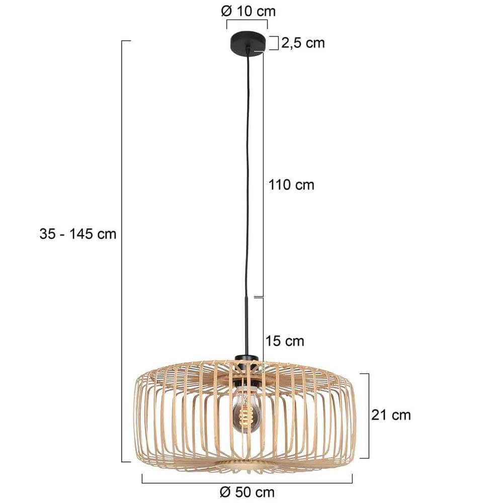 Suspension en bambou Sparkled Light Ø 50cm Steinhauer 8712746176841