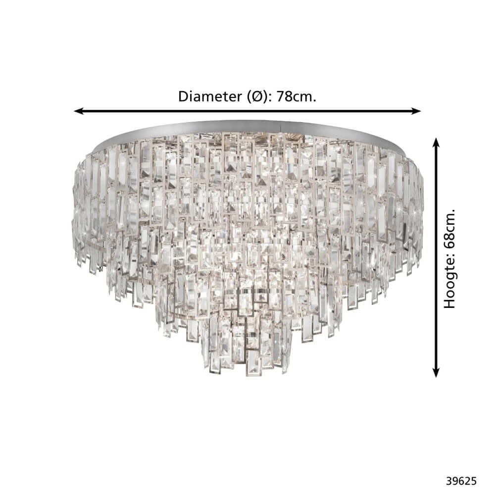 Lustre de plafond Ø 78cm Calmeilles 1 chrome Stars of Light 9002759396251
