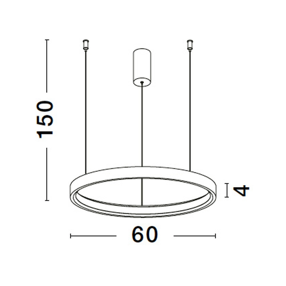 Suspension ronde Perrine or Ø 60cm Lyora 5212017438447