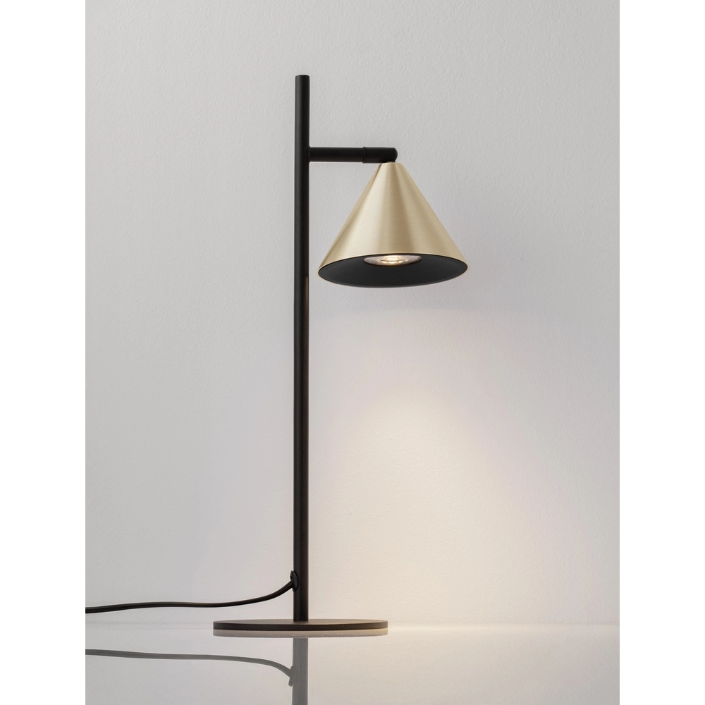Lampe de table Conico noir avec or Lyora 5212017475459