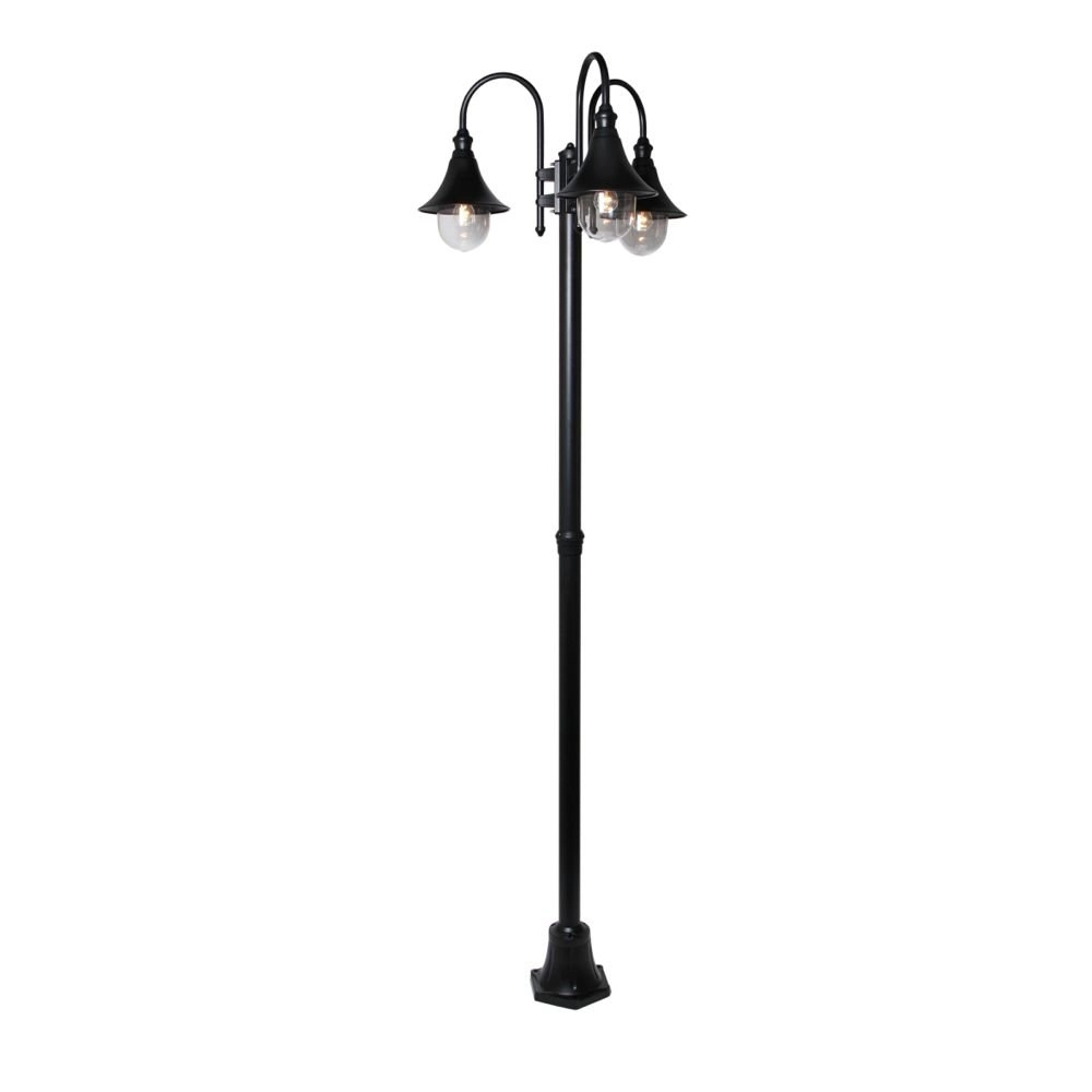 Lampadaire Jardin Calice 3 lumières noir