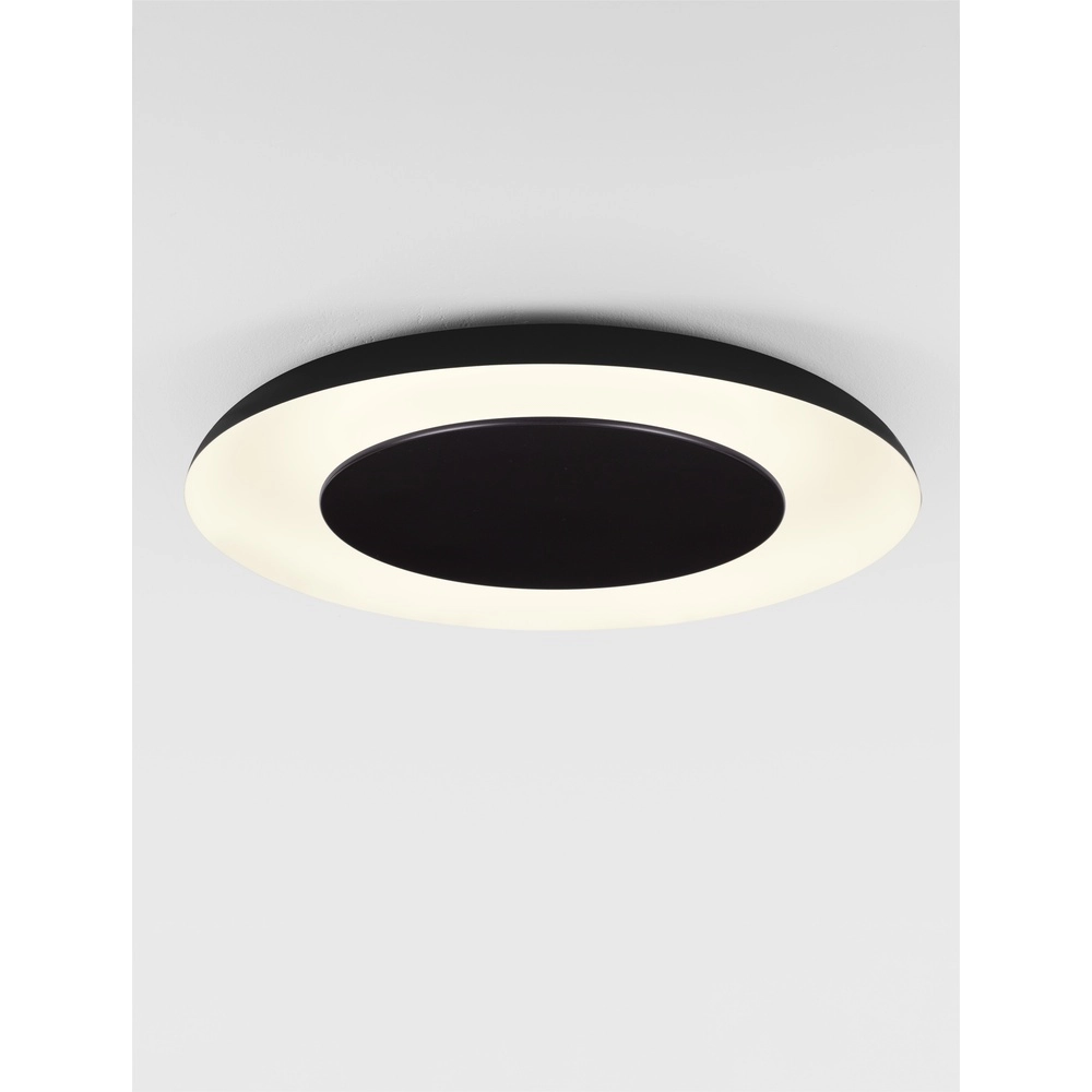 Plafonnier design Epos Ø 60cm noir avec blanc Plafonnier design Epos Ø 60cm noir avec blanc