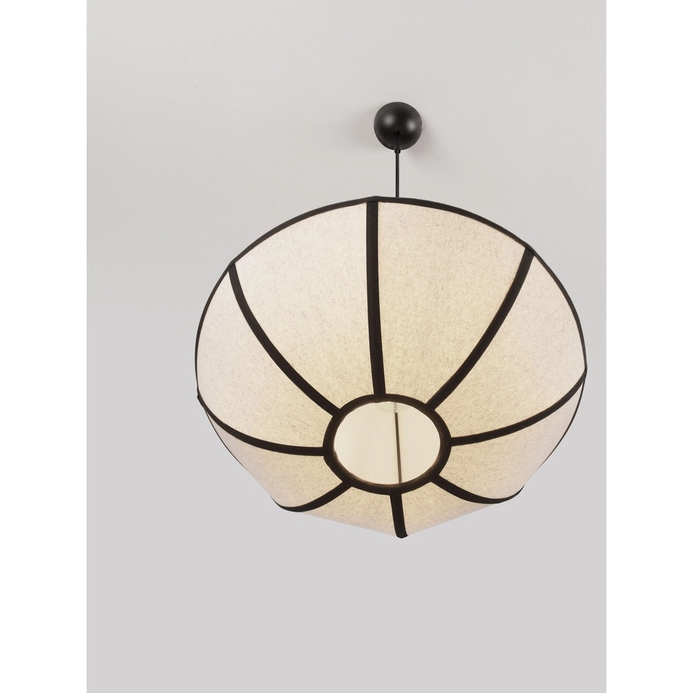 Lampe suspendue Brera noir avec blanc Ø 45cm Lyora 5212017493569