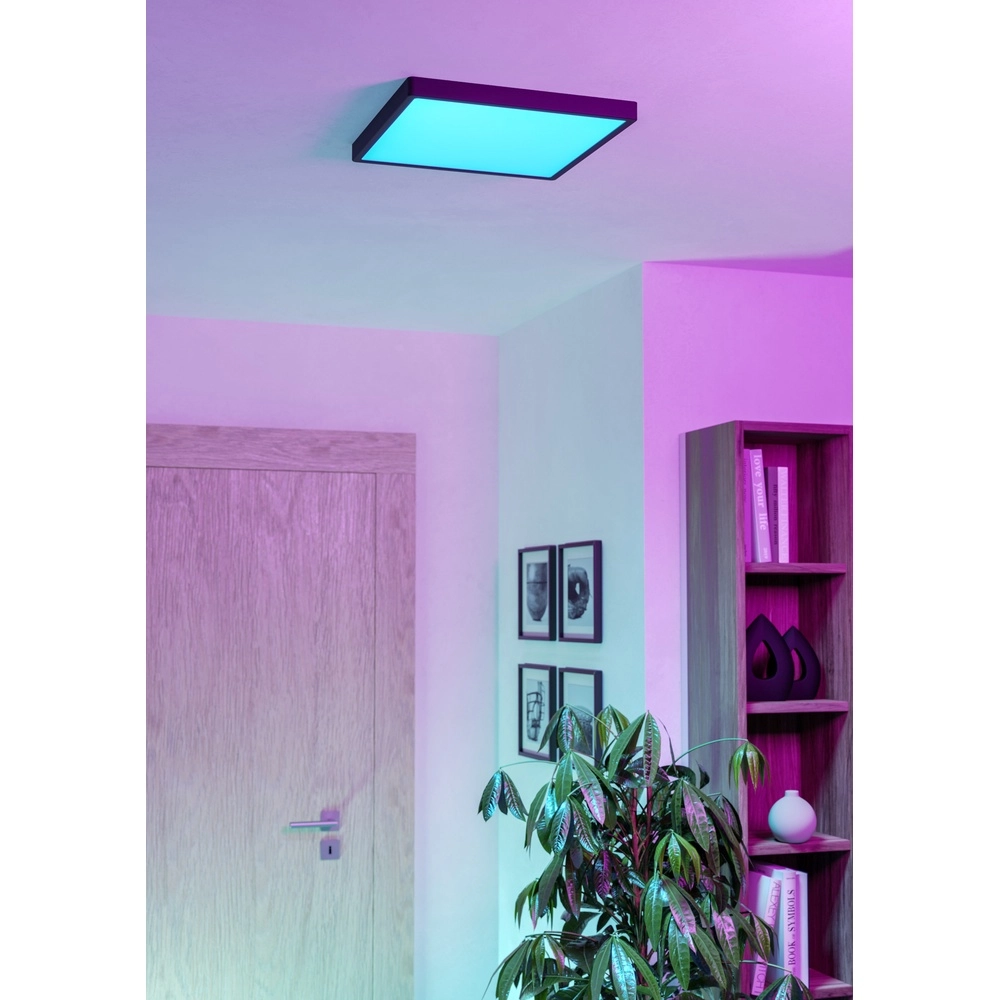 Lampe de plafond Zigbee Fueva 6-Z Carré - Noir - 39x39cm Eglo 9008606330539