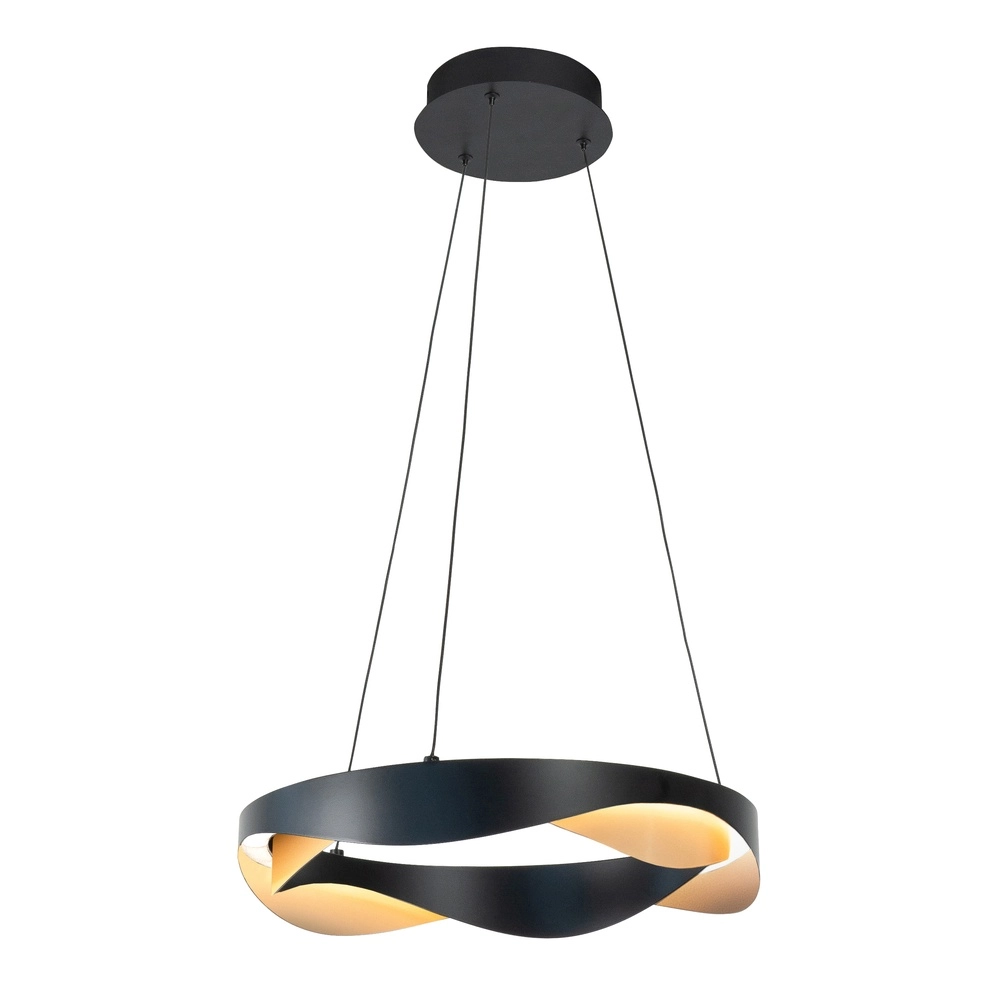 Suspension design Ascoli noir avec or Ø 40cm Suspension design Ascoli noir avec or Ø 40cm