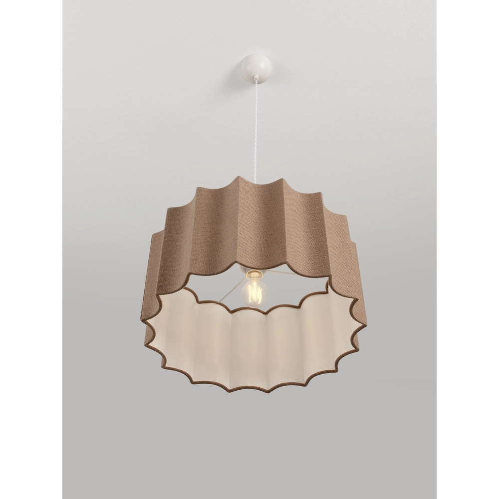 Lampe pendante de conception Alve brun café Ø 45cm Lyora 5212017493651