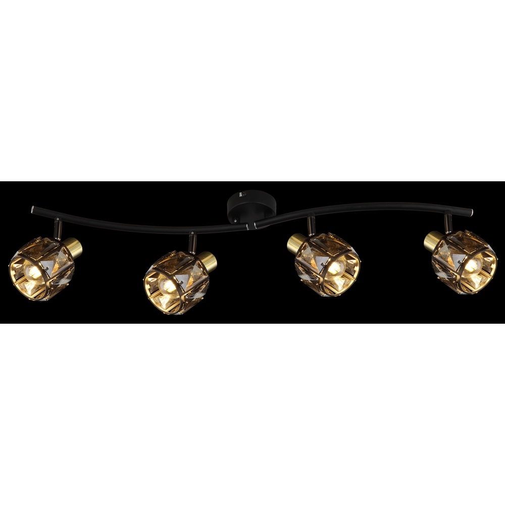 Lampe de plafond à 4 lumières Indiana Noir Globo 9007371443055
