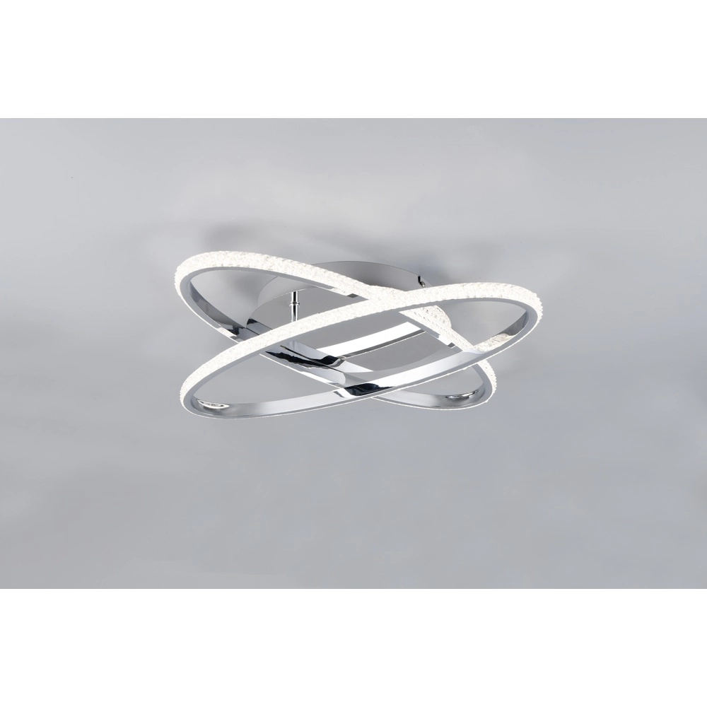 Plafonnier Lane chrome Ø 58cm Trio 4017807601466