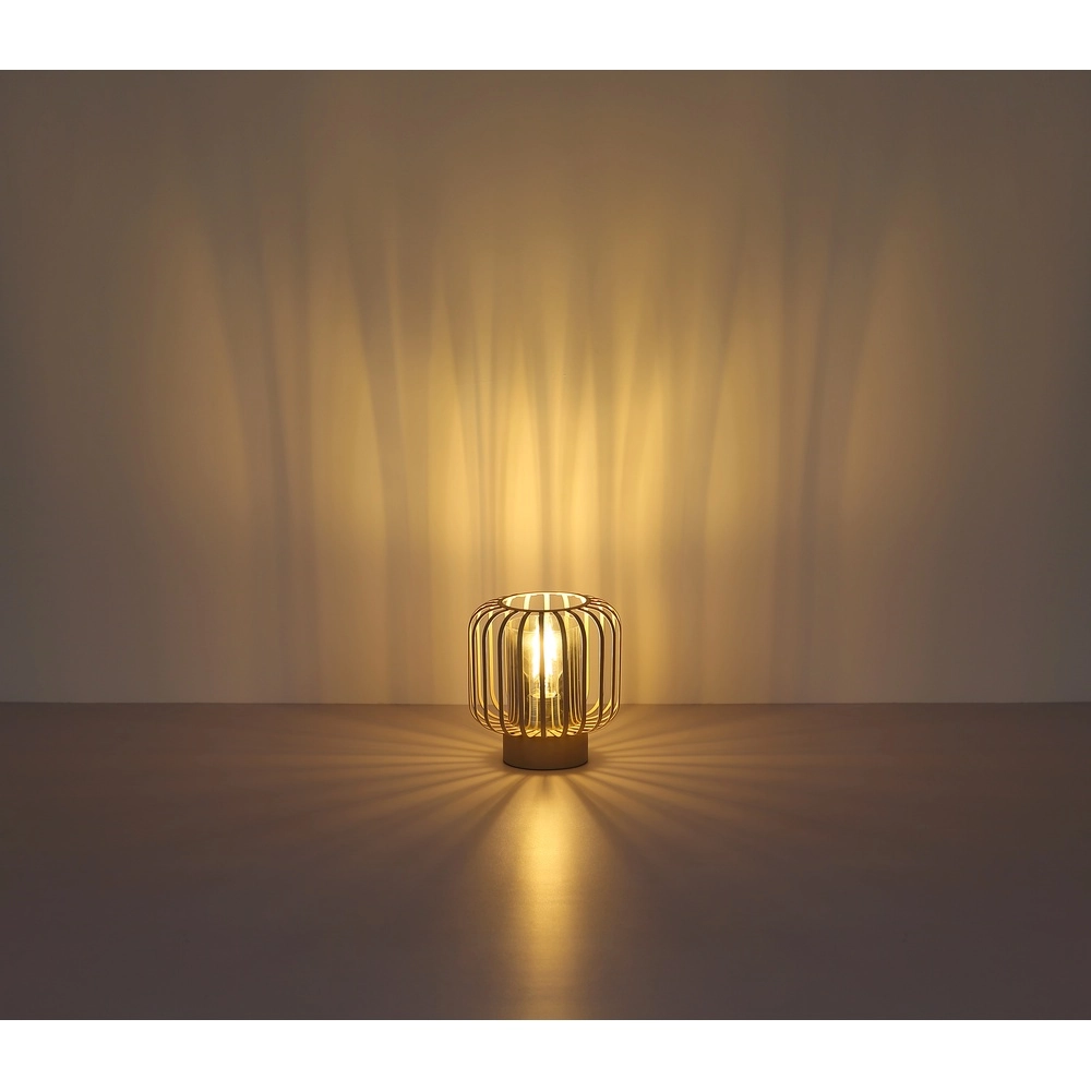 Lampe de table Alfred brun sable Ø 18cm Globo 9007371522613