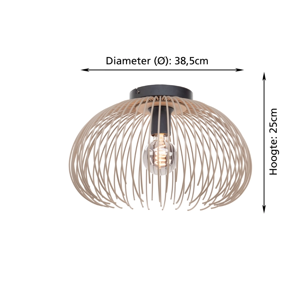 Plafonnier design Alhabia Ø 38,5cm brun sable Stars of Light 9008606353071