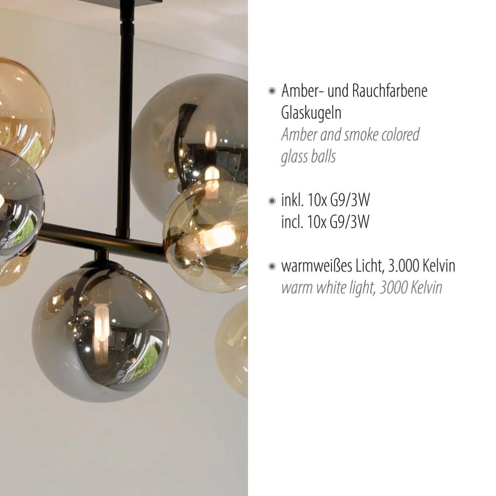 Plafonnier design Popsicle 10 lumières Paul Neuhaus 4012248375518