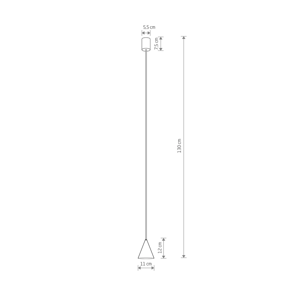 Lampe pendante de conception Zenith blanc Ø 11cm Lyora 5903139114530