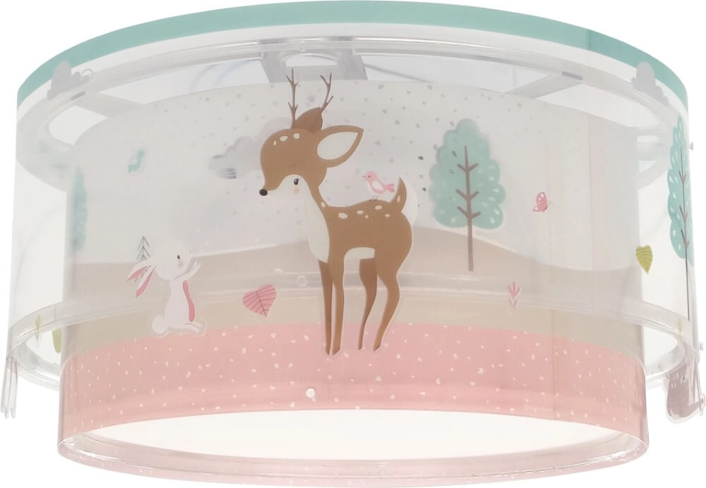 Plafonnier chambre d'enfant Loving Deer rose Dalber 8420406612768