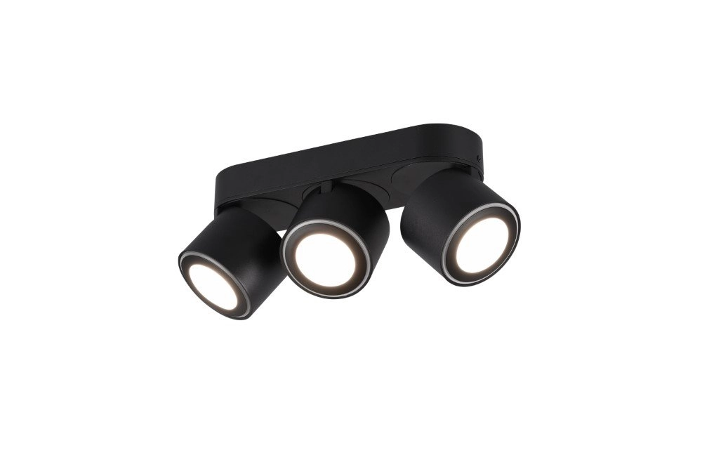 Projecteur LED noir Taurus 3-lichts Trio 4017807473698