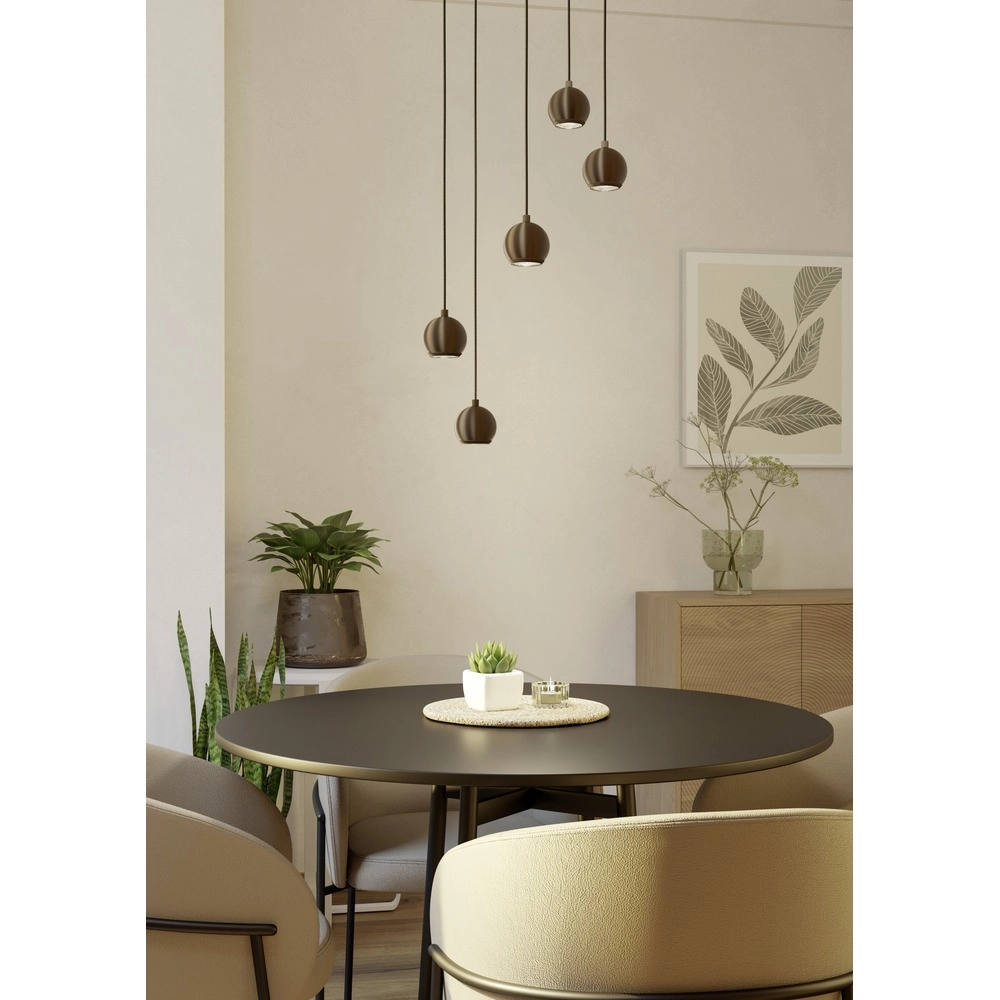 Lampe pendante de conception Bimeda 1 Bronze foncé à 5 feux Eglo 9008606408733