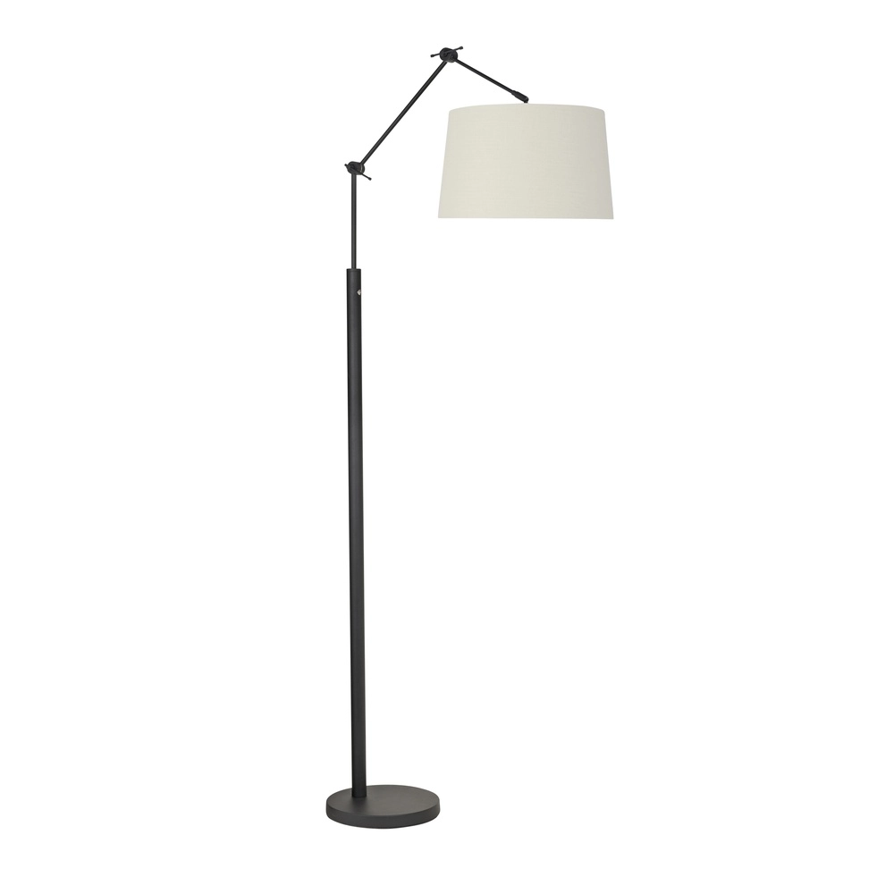 Lampe de lecture Magna noir avec capuche blanc cassé