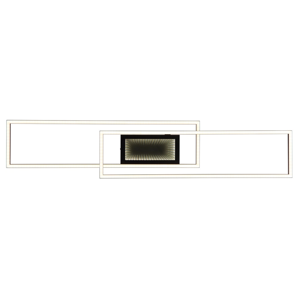 Lampe de plafond moderne Saunders Rectangle noir Globo 9007371478354