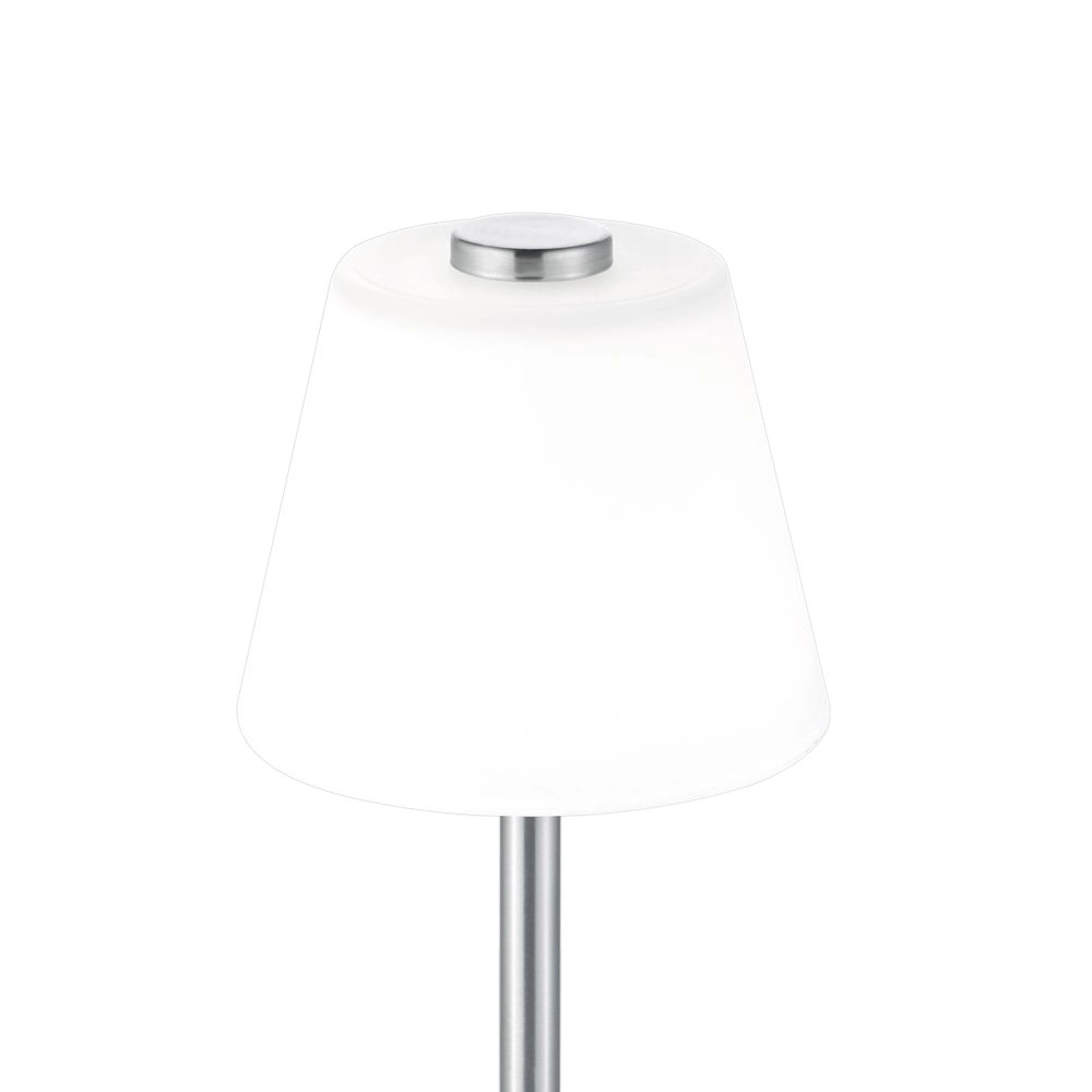 Lampe de table LED abat-jour Emerald Acier inoxydable avec blanc Trio 4017807371727