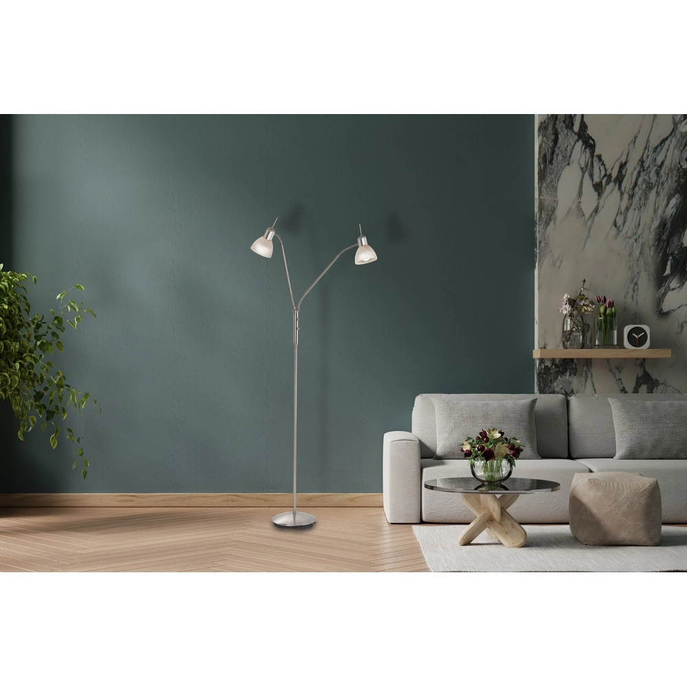 Lampe de lecture double Daytona nickel Globo 4048194034797