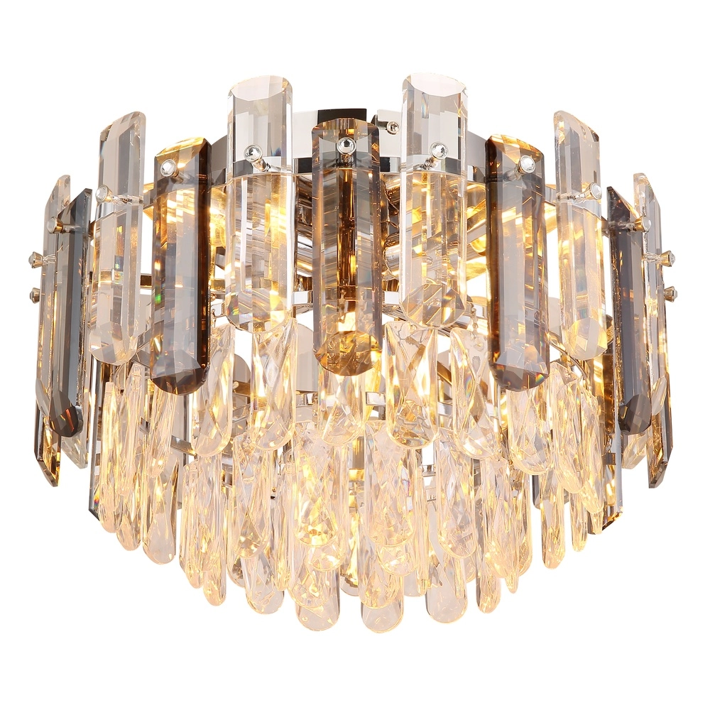 Lampe de plafond Orgina chrome avec cristal Ø 39cm