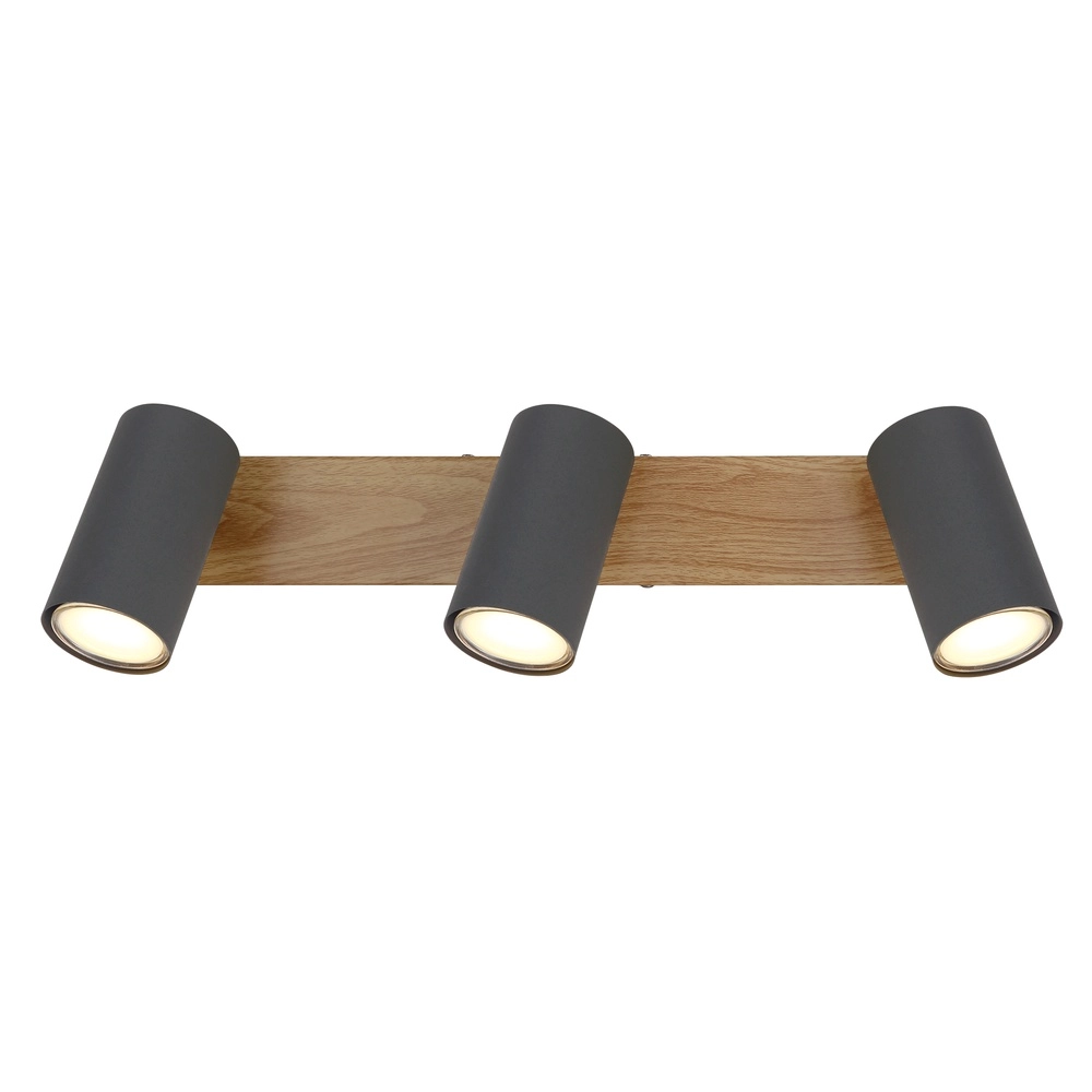 Lampe de plafond à 3 lampes Robby bois Globo 9007371442522