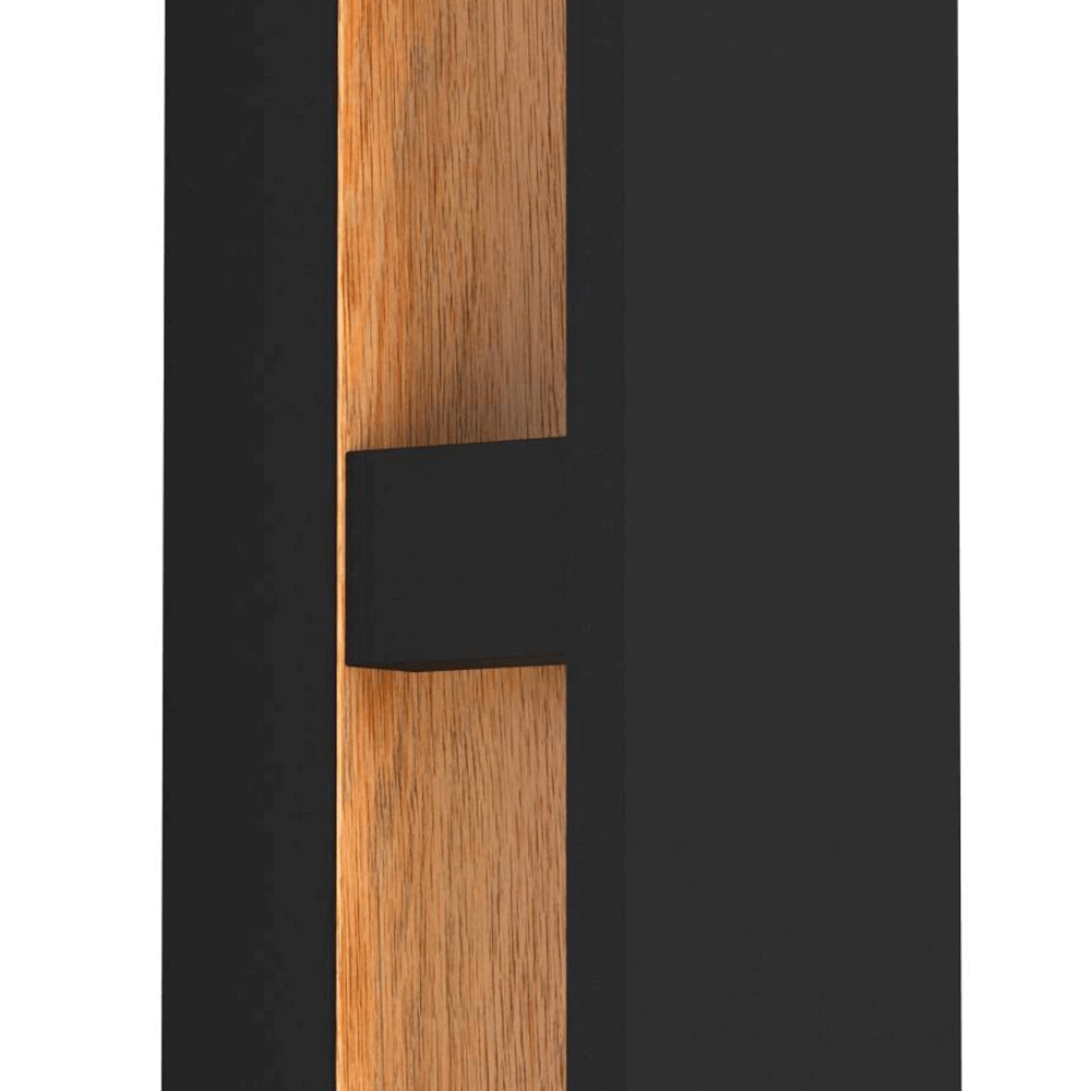 Lampe d'extérieur Costorio Noir avec du bois Eglo 9008606231638